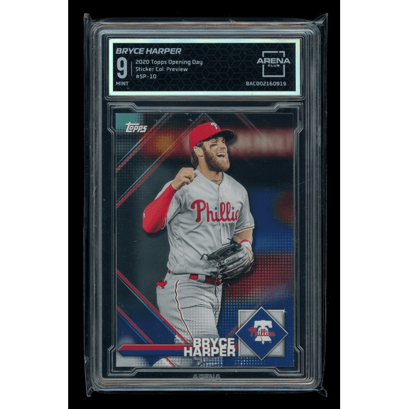 2020 Topps Opening Day Sticker Collection Preview Bryce Harper #SP-10 Arena Club 9