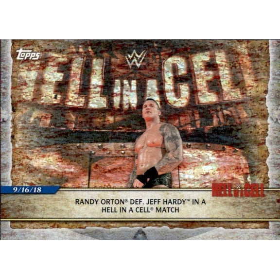 2020 Topps Road To WrestleMania Foil #61 Randy Orton vs Jeff Hardy Hell In A Cell
