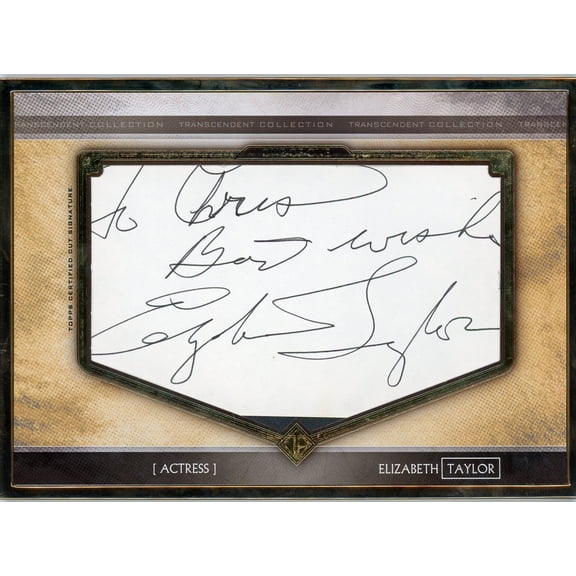 2020 Topps Transcendent Collection TCS-ET Elizabeth Taylor Transcendent Collection Auto