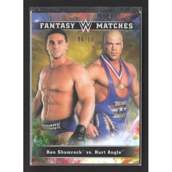 2020 Topps WWE Fantasy Matches Kurt Angle Ken Shamrock #FM-14 /50