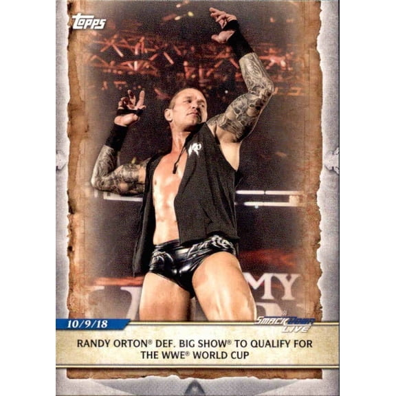 2020 Topps WWE Road To WrestleMania #66 Randy Orton Big Show Qualify World Cup