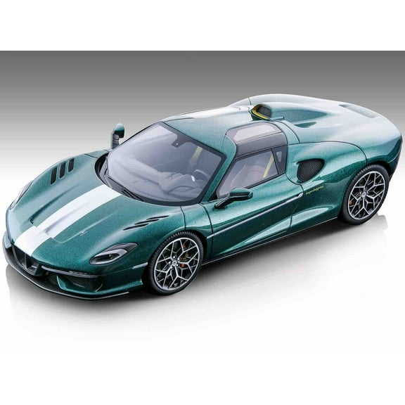 2020 Touring Superleggera Arese RH95 Green Met. w/White Stripes "Mythos Series" Ltd Ed to 70 pcs 1/18 Model Car by Tecnomodel
