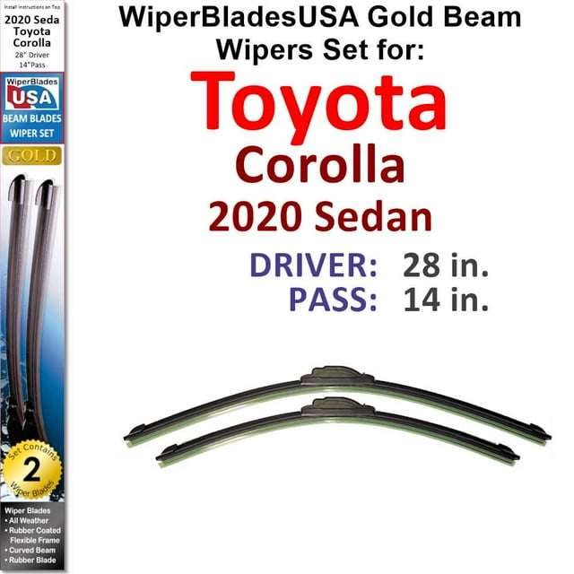 2020 Toyota Corolla Beam Wiper Blades Wipers WBUSA (Set of 2)