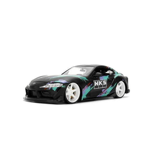 Jada 2020 Toyota GR Supra HKS, Black/Green Toys 37023-1/24 Scale Diecast Model Car