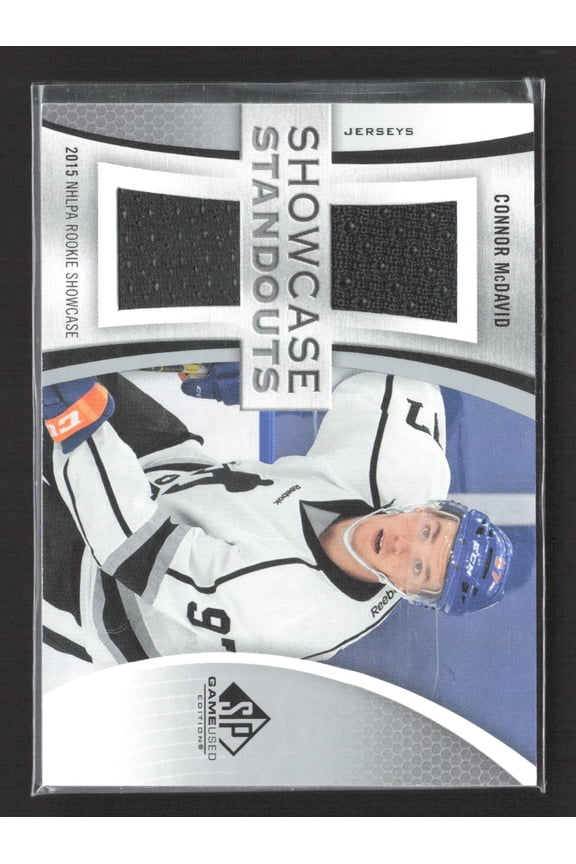 2020 Upper Deck SP Game Used Connor McDavid Edmonton Oilers Trading Card Jersey Memorabilia #SS-CM