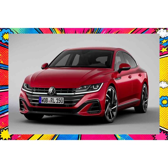2020 Volkswagen Arteon R Line - Pop Art Edition | 12x18 Inch Laminated Poster | Premium Vibrant Wall Art