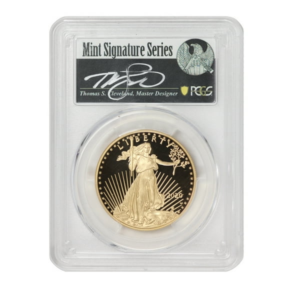 2020-W 1oz American Gold Eagle Proof PR-70 Deep Cameo First Strike Cleveland Label $50 PCGS PR70DCAM