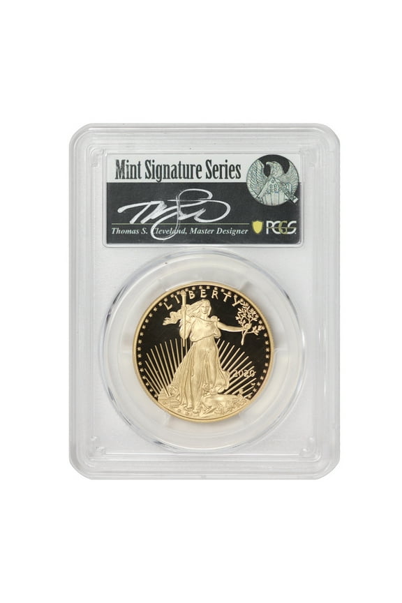 2020-W 1oz American Gold Eagle Proof PR-70 Deep Cameo First Strike Cleveland Label $50 PCGS PR70DCAM