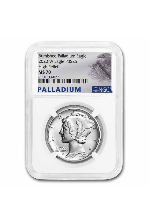 2020-W Burnished Palladium Eagle MS-70 NGC