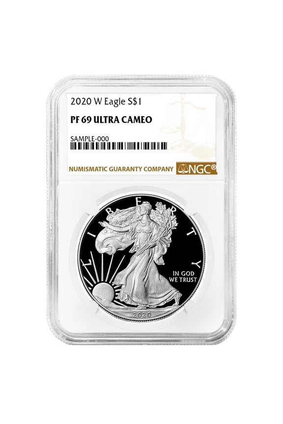 2020-W Proof $1 American Silver Eagle NGC PF69UC Brown Label