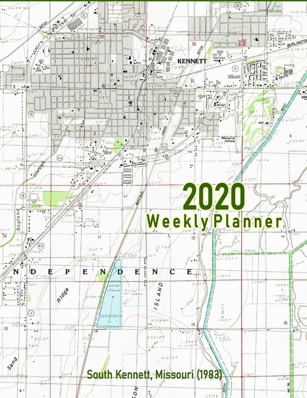 2020 Weekly Planner South Missouri (1983) Vintage Topo Map