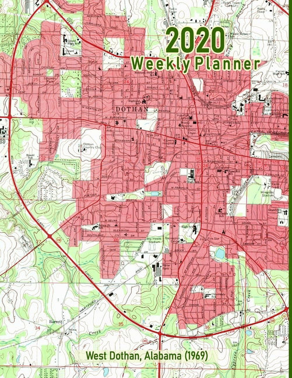 2020 Weekly Planner West Dothan, Alabama (1969) Vintage Topo Map