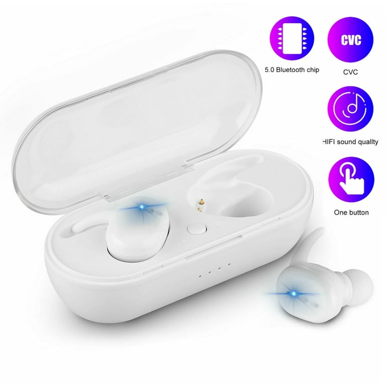 2020 Wireless Earbuds with Charging Case in Ear Headphones with Built in Mic for iPhone Android