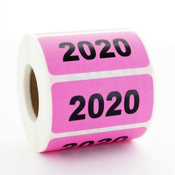 2020 Year Stickers 2" x 1" Rectangle