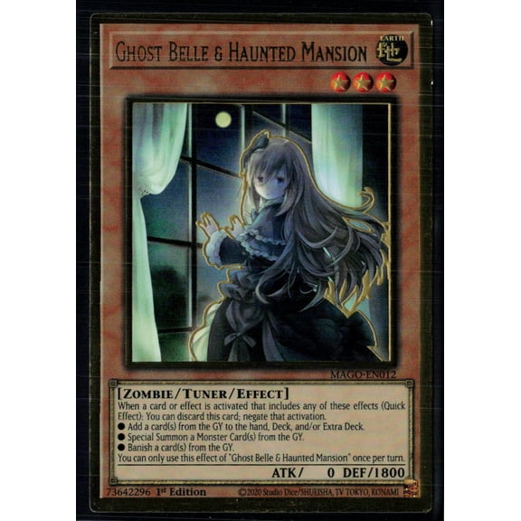 2020 Yu-Gi-Oh! Maximum Gold Ghost Belle & Haunted Mansion Gold Rare 1st Edition