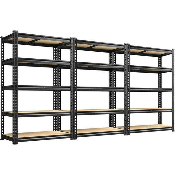 2020LBS Storage Shelves 5 Tier Garage Shelving Heavy Duty Adjustable Garage Shelves, Utility Rack Shelf, Shelving Units for Storage Warehouse Pantry Closet, 35.5" W x 11.9" D x 72" H, 3 Pack