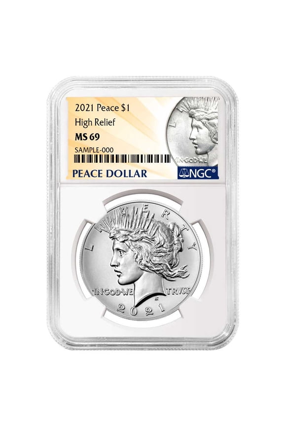 2021 $1 Peace Silver Dollar NGC MS69 Peace Label