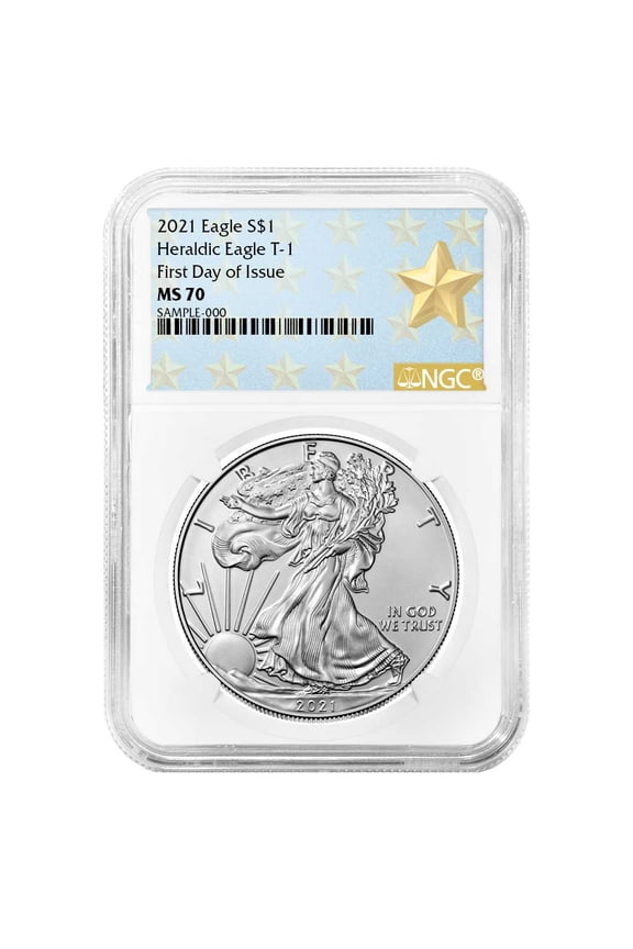 2021 $1 Type 1 American Silver Eagle NGC MS70 FDI West Point Star Label