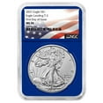 thumbnail image 1 of 2021 $1 Type 2 American Silver Eagle NGC MS70 FDI Flag Label Blue Core, 1 of 3