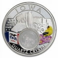 thumbnail image 1 of 2021 1 oz Ag Treasures of the U.S. Iowa Quartz Color (No Box/COA), 1 of 4