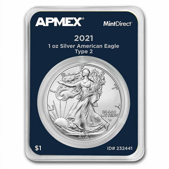 2021 1 oz American Silver Eagle (Type 2) (MintDirect Single)