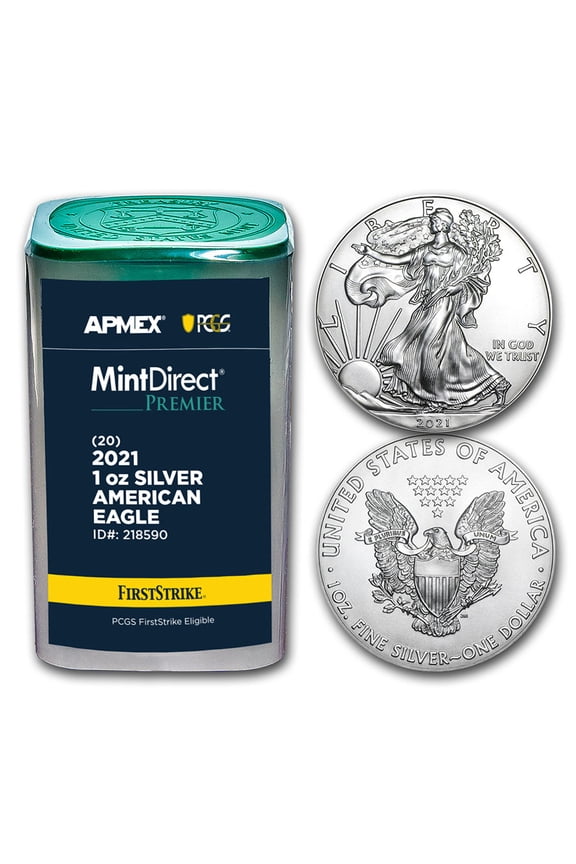 2021 1 oz Silver Eagles (Type 1) (MD Premier + PCGS FS Tube)