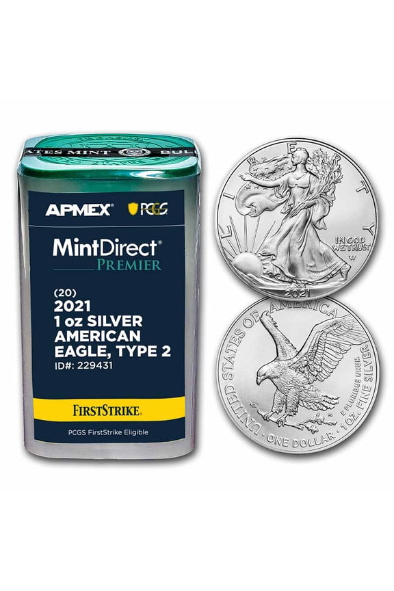 2021 1 oz Silver Eagles (Type 2) (MD Premier + PCGS FS Tube)