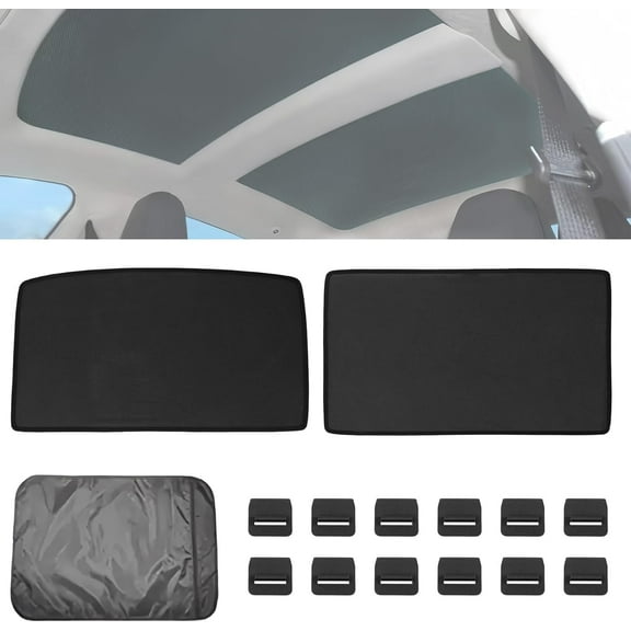 2021 2020 2019 2018 2017 2016 Tesla Model S Glass Roof Sunshade UV Ray Protection, Foldable Sunroof Sunshade Top Window Sun Shades for Tesla Model S