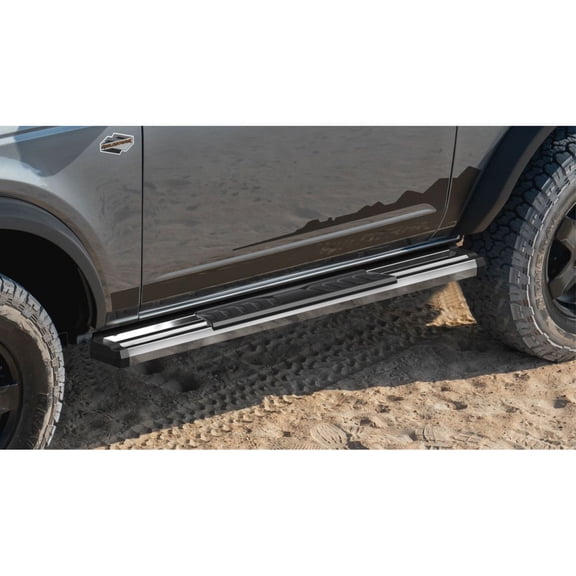 2021-2022 Ford Bronco 2 Door Stainless Steel + PE Step Area Polish Finish OE Style Side Step Running Board-S Series