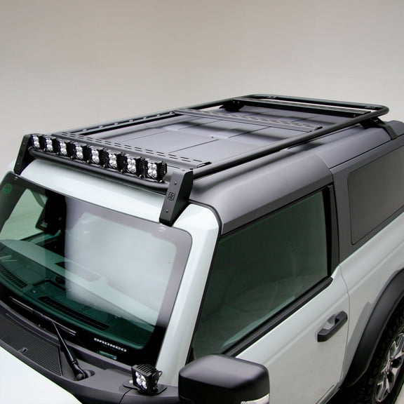 2021-2022 Ford Bronco Roof Rack with (8) 3 Inch LED Pods Lights, 2 Door Model - PN #Z845211