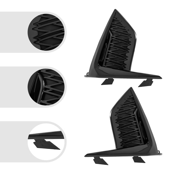 2021-2022 Lexus IS300 IS350 Fog Light Cover Set, Black, Daytime Running Lamps with Wiring Harness, Easy Install Left & Right