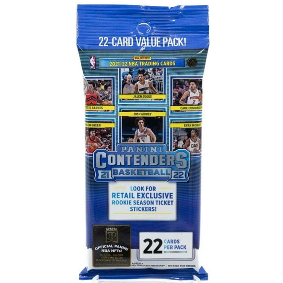 2021-2022 Panini Contenders Basketball Cello Value 22 Card Fat Pack