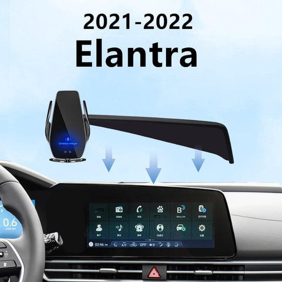 2021-2024 For Hyundai Elantra Car Screen Phone Holder Wireless Charger Navigation Modification Interior 8/10.25 Inch Size
