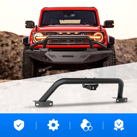 2021-2026 Ford Bronco (not Bronco Sport) Heavy Duty Steel Bumper Bull Bar (Note:with Modular Front Bumper ONLY),Style B