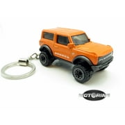 2021 21 Ford Bronco Orange SUV Truck Car Rare Novelty Keychain 164 Diecast