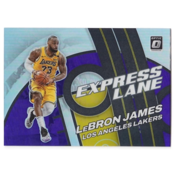 2021-22 Donruss Optic Express Lane Purple #6 LeBron James Los Angeles Lakers  NBA Basketball Trading Card