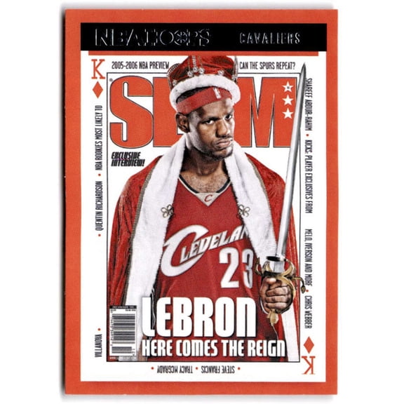 2021-22 Hoops SLAM #9 LeBron James Cleveland Cavaliers NBA Basketball Trading Card