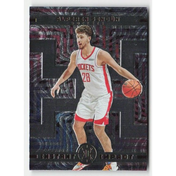 2021-22 Panini Illusions Instant Impact Emerald #15 Alperen Sengun Houston Rockets Basketball Card