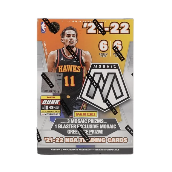 2021/22 Panini Mosaic Basketball 6-Pack Hobby Blaster Box (Green Ice Parallels)