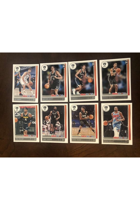 2021-22 Panini NBA Hoops Brooklyn Nets Team Set Includes Rookies (Hand Collated) of 8 Cards: #41 Paul Millsap Broo