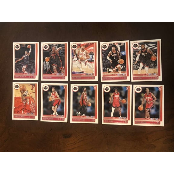 2021-22 Panini NBA Hoops Houston Rockets Team Set Includes Rookies (Hand Collated) of 10 Cards: #134 Christian Wood