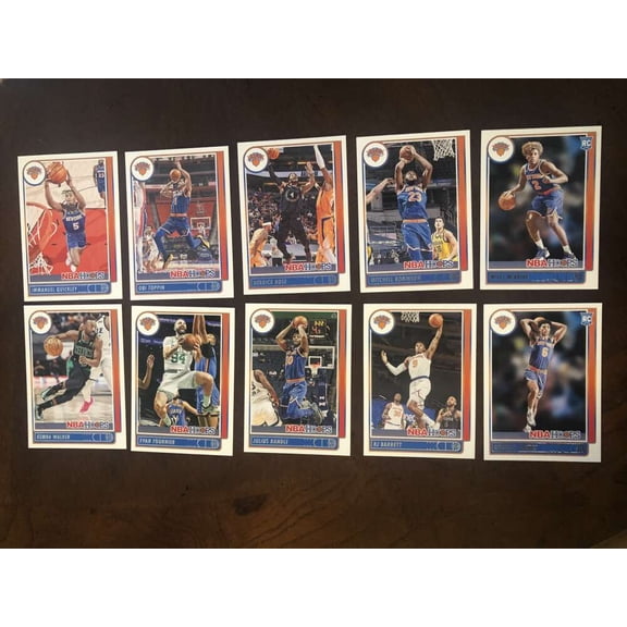 2021-22 Panini NBA Hoops New York Knicks Team Set Includes Rookies (Hand Collated) of 10 Cards: #29 Kemba Walker Ne