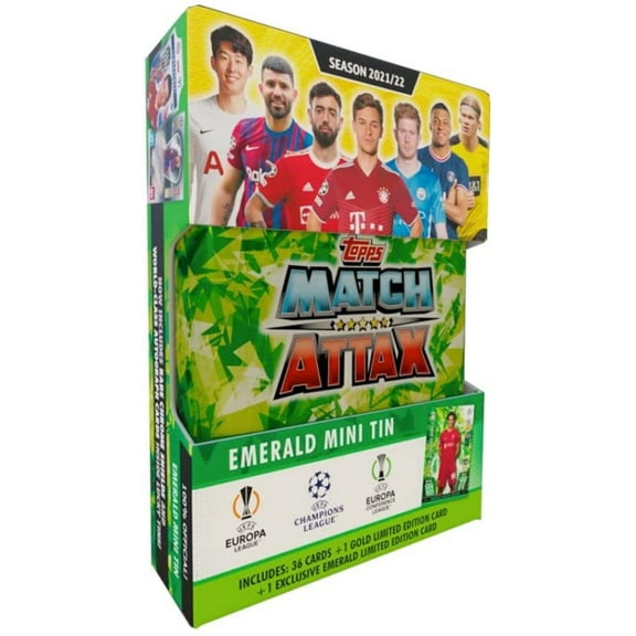 2021-22 Topps Match Attax JuIShareE Cards - Emerald Mini Tin (38 Cards + 1 LE Emerald Trent Alexander Card)
