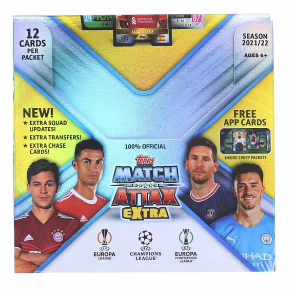 2021-22 Topps Uefa Champions League Soccer Match Attax Extra Box Trading Cards