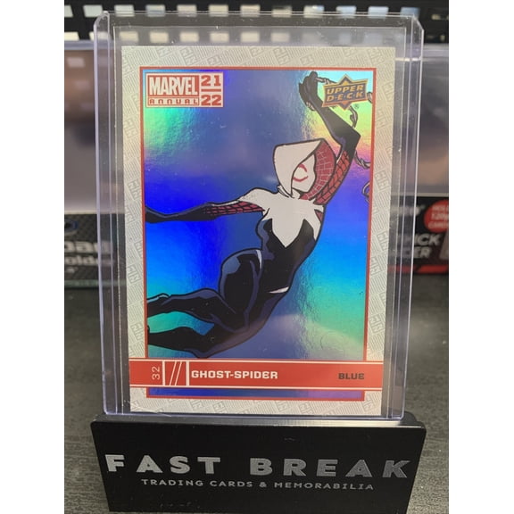 2021 Upper Deck Marvel Annuals Blue Parallel #32 Ghost-Spider Trading Card