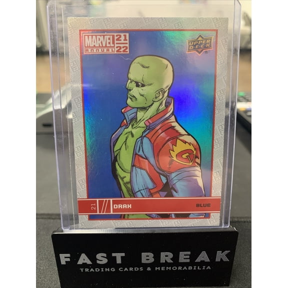 2021-22 Upper Deck Marvel Annual Drax Blue Parallel Near Mint Or Better Trading Card