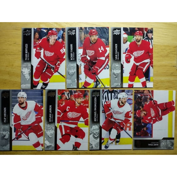 2021-22 Upper Deck Series 2 Detroit Red Wings Base No SP Veteran Team Set of 7 Cards:  #313 Tyler Bertuzzi  #314 R All Cards Pack Fresh, Hand Co