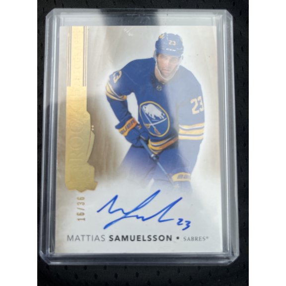 2021-22 Upper Deck The Cup Mattias Samuelsson #16 Gold Parallel/Variety Rookie Upper Deck
