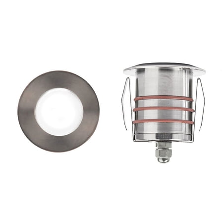 2021-30BS-WAC Lighting-12V 4W 1 LED Round Indicator Light-2.75 Inches Wide by 3.13 Inches High-Bronzed Stainless Steel Finish