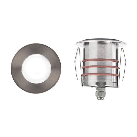 2021-30BS-WAC Lighting-12V 4W 1 LED Round Indicator Light-2.75 Inches Wide by 3.13 Inches High-Bronzed Stainless Steel Finish